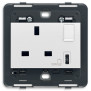 Presa 2P+T 13A BS + int. + USB C bianco - Vimar 20223.C.B