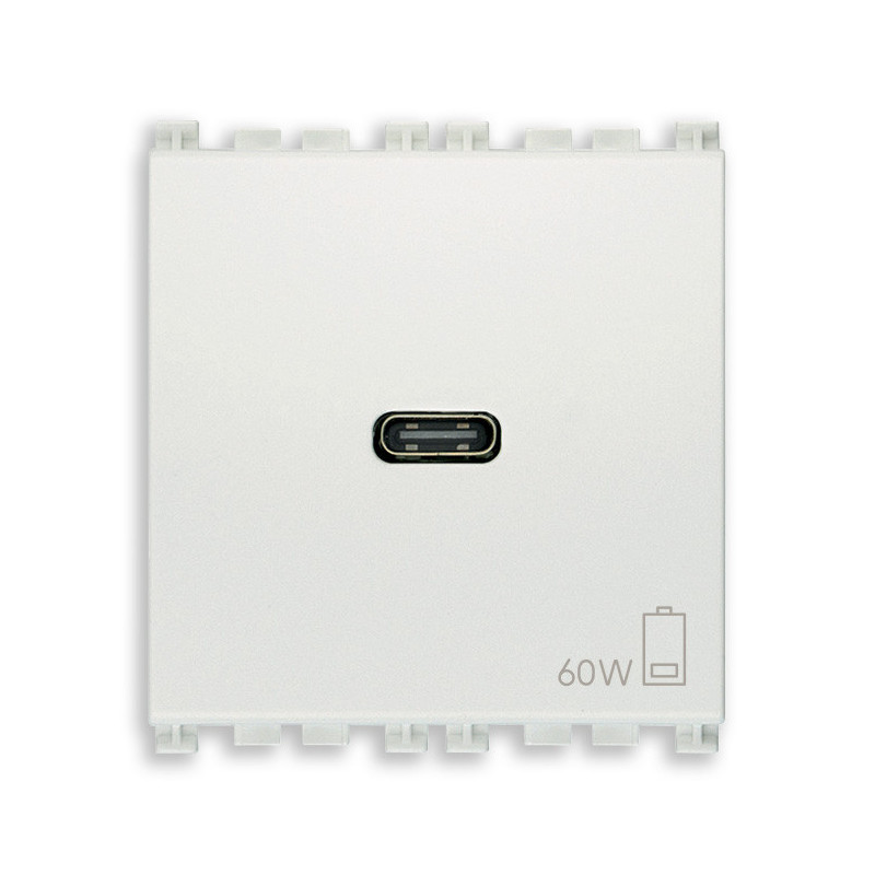 Alimentatore USB C 60W PD bianco - Vimar 19298.60.B