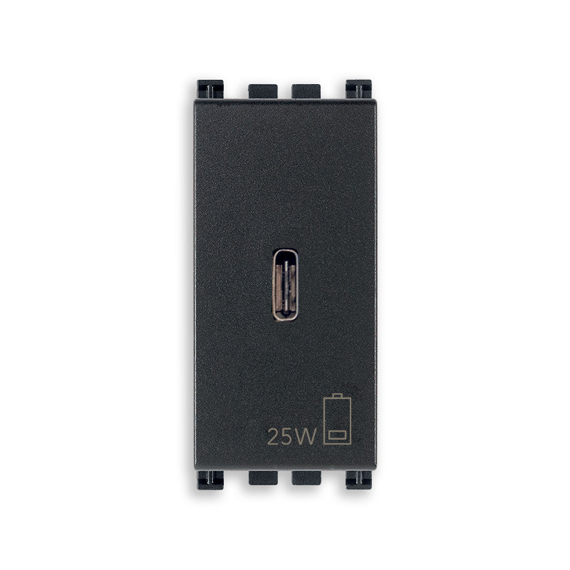 Alimentatore USB C PD 25W grigio - Vimar 19292.C.25