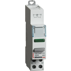 btdin - PULSANTE 1NA+LED VERDE 12/48V - BTicino FN51NAPV12