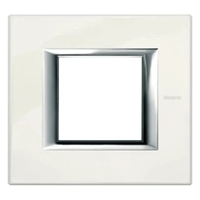 axolute - placca 2P bianco Limoges - BTicino HA4802BG