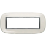 axolute - placca 6P bianco liquid - BTicino HB4806DB