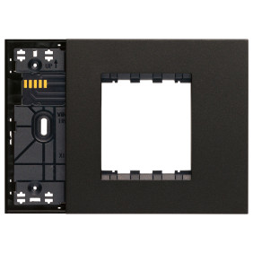 Supporto XT 3M misto con placca nero - Vimar 32613.G