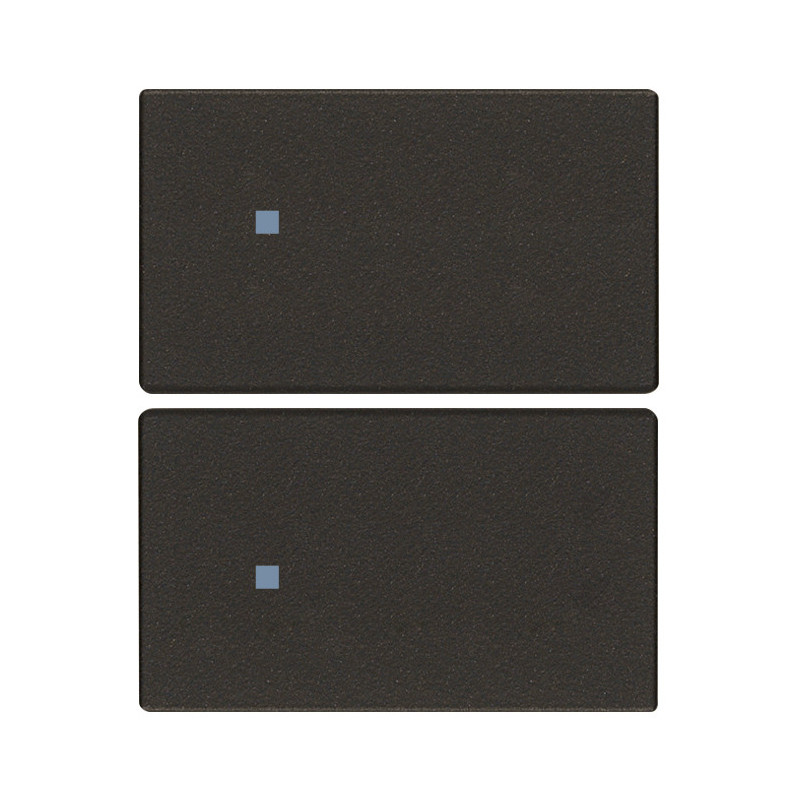 Due mezzi tasti 2M neutro pers. nero - Vimar 31480.2G