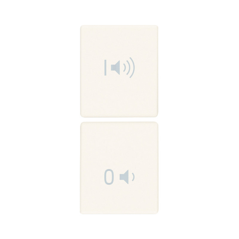 Due mezzi tasti 1M ON/OFF volume bianco - Vimar 31480.VB