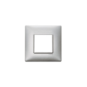 Placca 2M BS tecnopolimero Silver - Vimar 14647.27