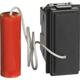 L.NOW - pulsante 1P NO 10A a tirante nero - BTicino KG4033