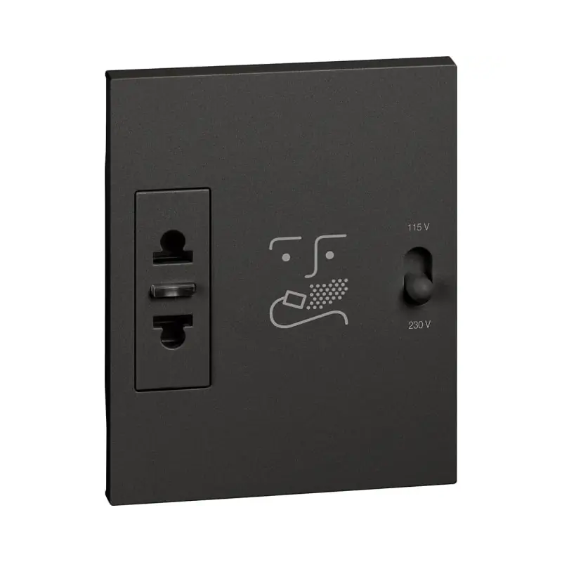 L.NOW- presa rasoio 230V nera - BTicino KG4177