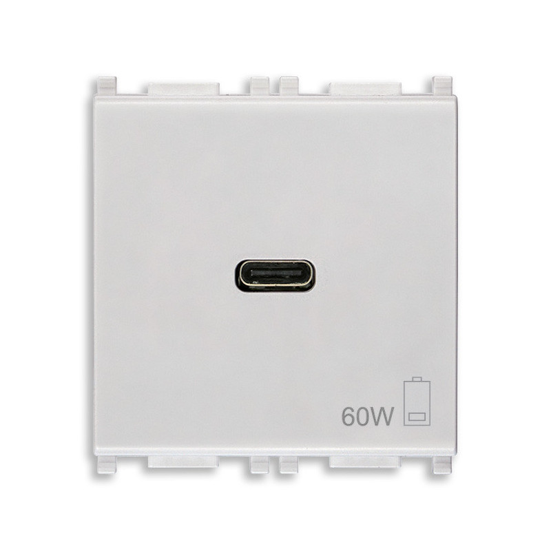 Alimentatore USB C 60W PD Silver - Vimar 14298.60.SL
