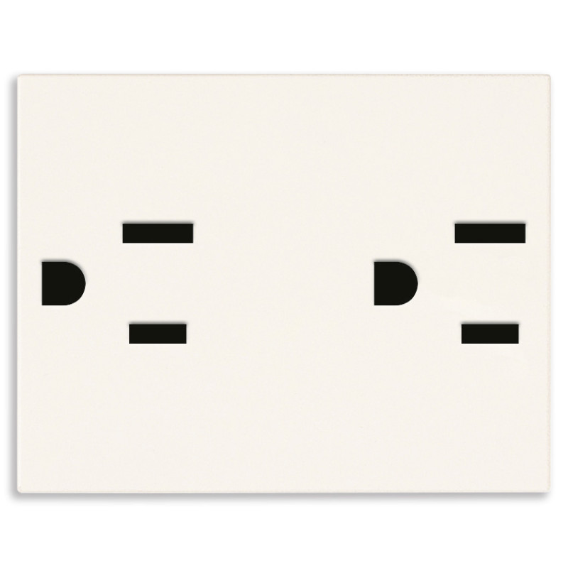 Due prese SICURY 2P+T 15A USA bianco - Vimar 30243.B