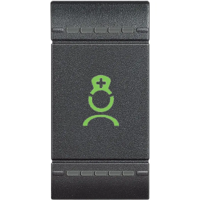 CM - Pulsante presenza WC 1P NC L/L antrac - BTicino L4034CM