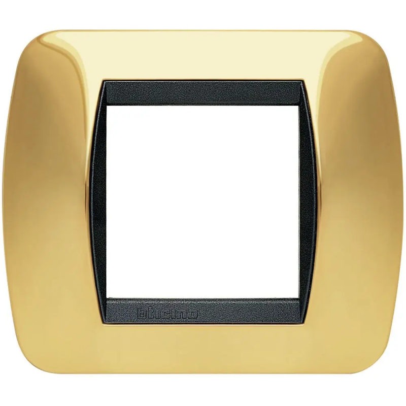 living int - placca 2 posti oro vero - BTicino L4802OR