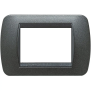 living int - placca 3P grafite nero - BTicino L4803GFN