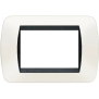 living int.- placca 3P plastica bianco s. - BTicino L4803PB