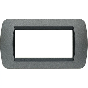 living int - placca 4 posti grafite - BTicino L4804GF