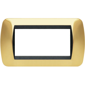living int - placca 4 posti oro vero - BTicino L4804OR