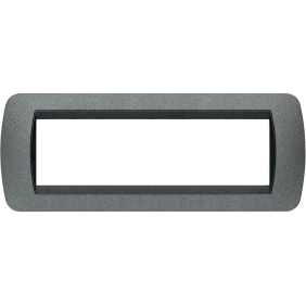 living int - placca 7 posti grafite - BTicino L4807GF