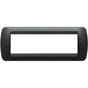 living int - placca 7P grafite nero - BTicino L4807GFN