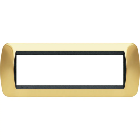 living int - placca 7 posti oro vero - BTicino L4807OR