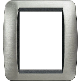 living int - placca 3+3p acciaio spazzolato - BTicino L4826ACS