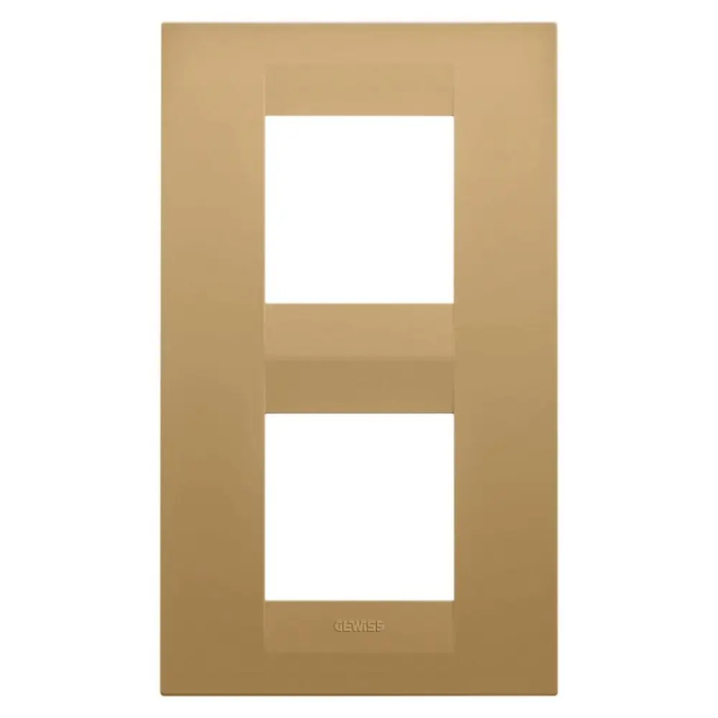 PLACCA GEO INT.2+2P V ORO - Gewiss GW16424VO