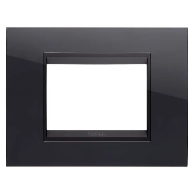 PLACCA LUX 3M NERO TONER - LAVY - Gewiss GW16203YN