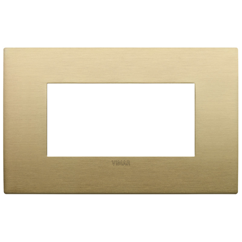 Placca fit 4M ottone spazzolato - Vimar 19954.12.01